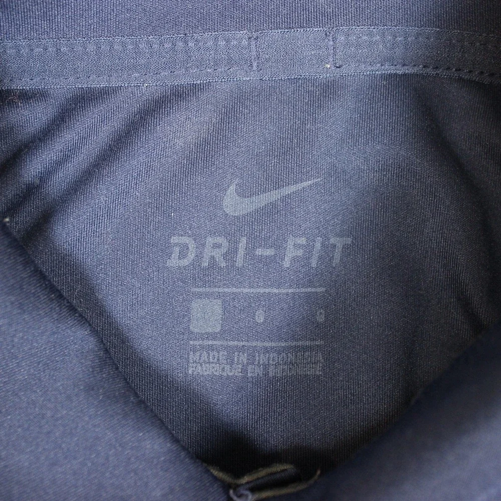 Nike Dri-FIT Syracuse Orange Polo Shirt Mens Large Navy Blue Grey Short Sleeve